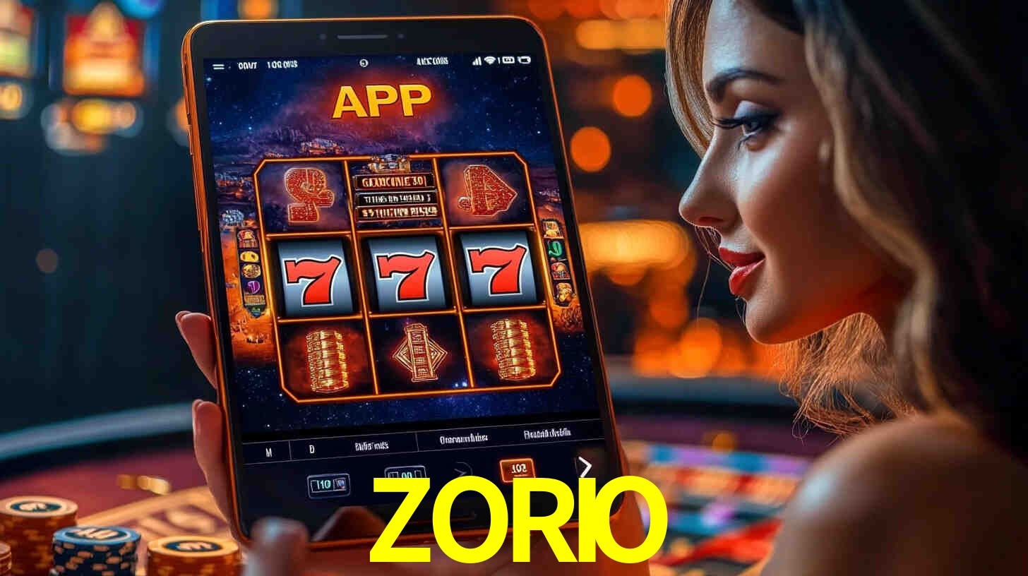 Interfaz de la app móvil ZORIO en un smartphone moderno